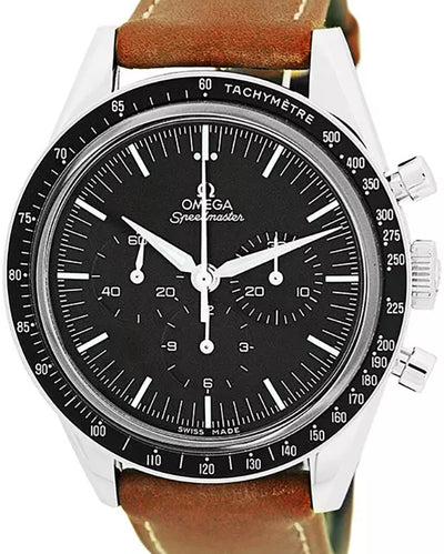 2020 Omega Speedmaster Professional Moonwatch “First Omega in Space” 39.7MM Black Dial Leather Strap (311.32.40.30.01.001)