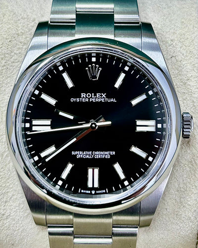 Rolex Oyster Perpetual 41MM Black Dial Oyster Bracelet (124300)