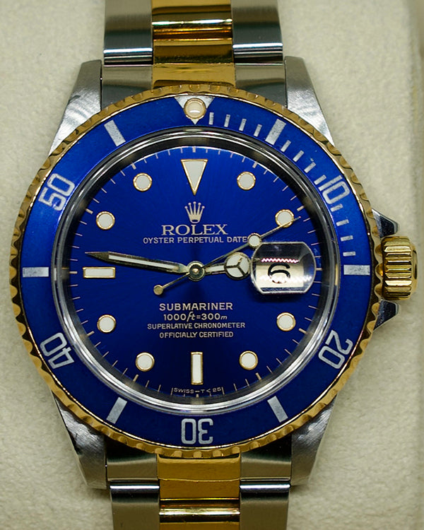 Rolex Submariner "Bluesy" 40MM Blue Dial Two-Tone Oyster Bracelet (16613)