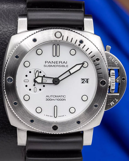 2022 Panerai Submersible Bianco 42MM White Dial Rubber Strap (PAM02223)