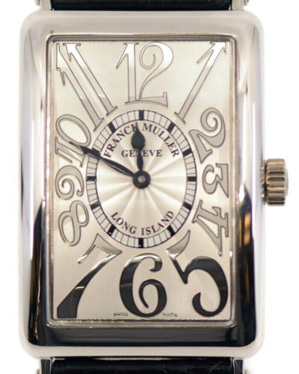 Franck Muller Long Island 30x51MM Silver Dial Leather Strap (1000 SC)