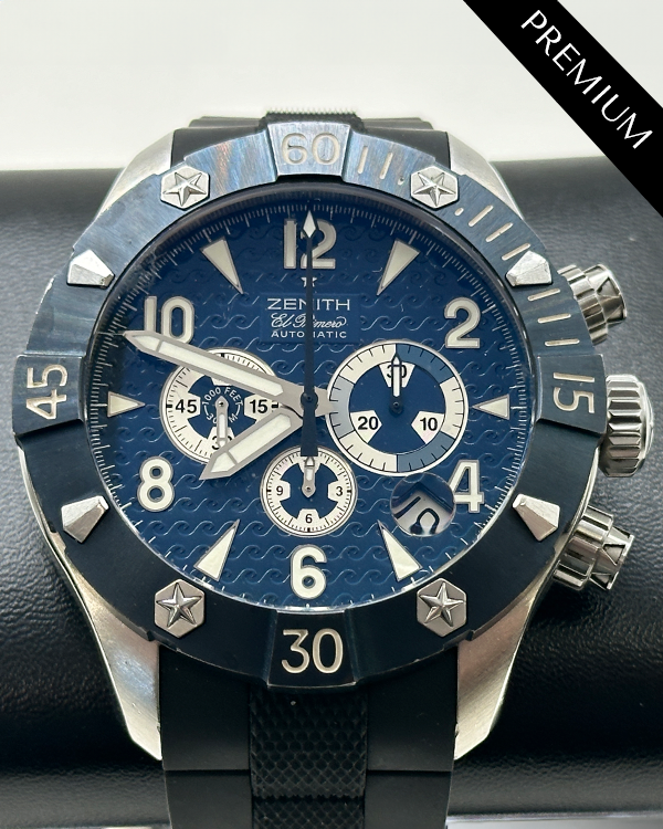 2009 Zenith Defy El Primero Chronograph Limited Edition 46.5MM Blue Dial Rubber Strap (03.0529.4000/51.R674)