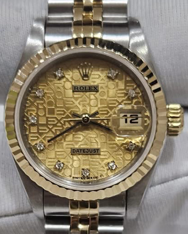 Rolex Lady-Datejust 26MM Champagne Dial Two-Tone Jubilee Bracelet (69173)