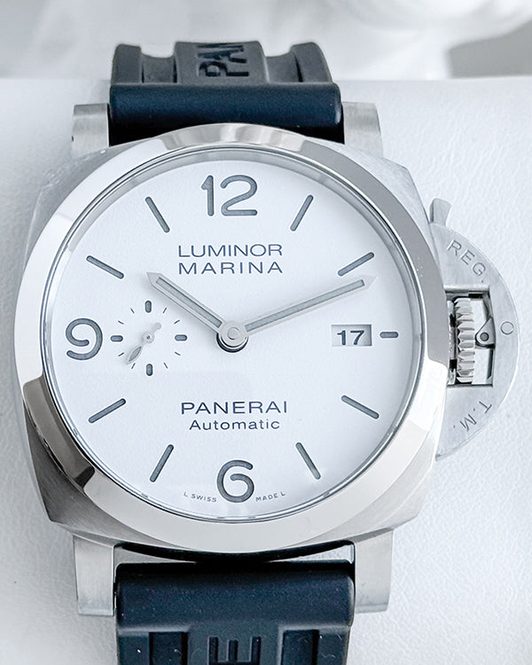 2023 Panerai Luminor Marina 44MM White Dial Rubber Strap (PAM01314)