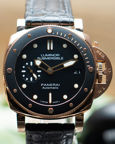 2019 Panerai Luminor Submersible 1950 3 Days Automatic L.E. 42MM Black Dial Leather Strap (PAM00684)