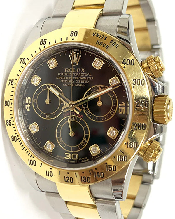 2013 Rolex Cosmograph Daytona 40MM Black Dial Two-Tone Oyster Bracelet (116523)