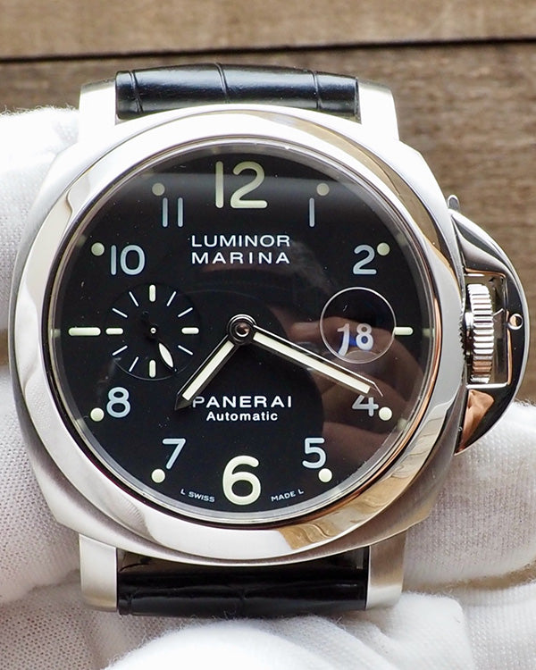 Panerai Luminor 44MM Black Dial Leather Strap (PAM00164)