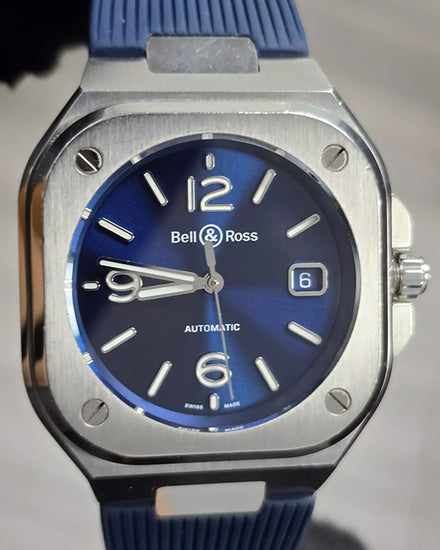 2021 Bell & Ross BR 05 40MM Blue Dial Rubber Strap (BR05A-BLU-ST/SRB)