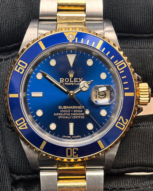 Rolex Submariner Date "Bluesy" 40MM Blue Dial Two-Tone Oyster Bracelet (16613)