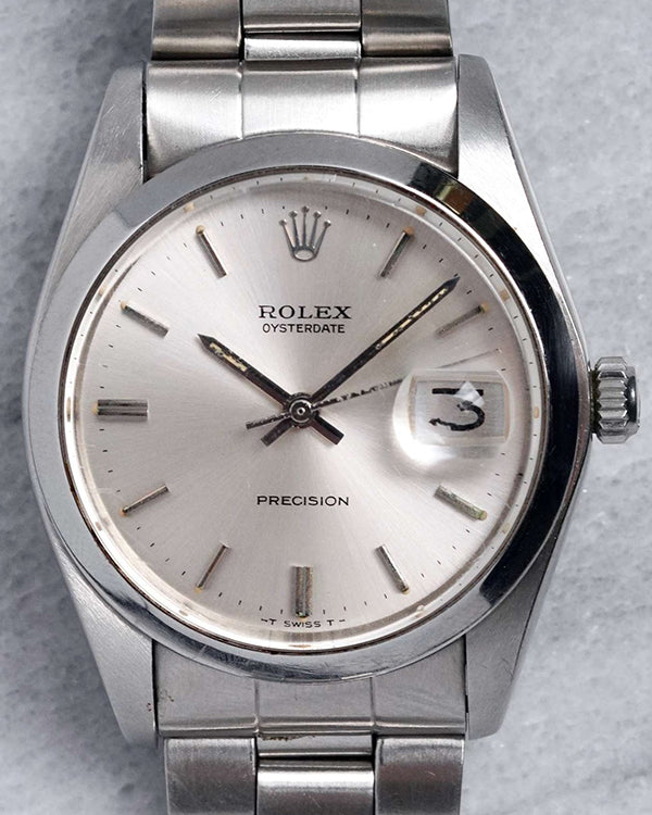 Rolex Oyster Precision Date 34MM Silver Dial Oyster Bracelet (6694)