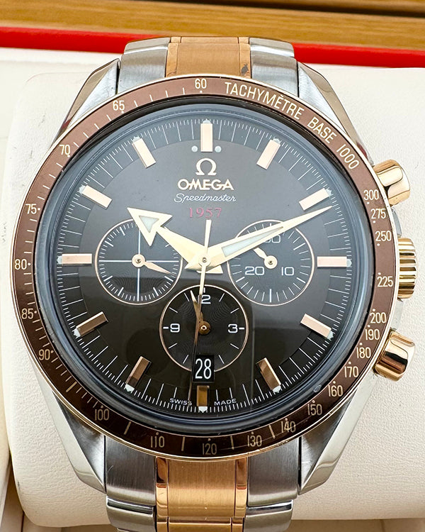 Omega Speedmaster Broad Arrow 42MM Brown Dial Two-Tone Bracelet (321.90.42.50.13.001)