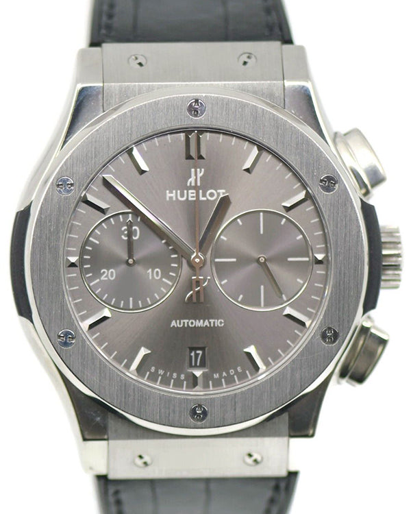 2021 Hublot Classic Fusion 45MM Grey Dial Leather Strap (521.NX.7071.LR)