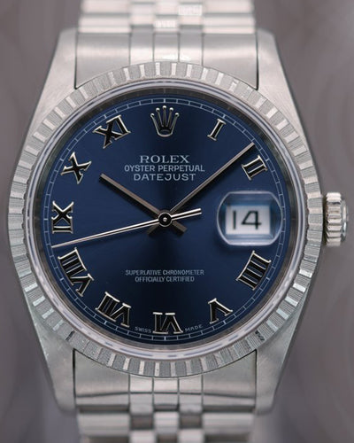 1997 Rolex Datejust 36MM Blue Dial Jubilee Bracelet (16220)