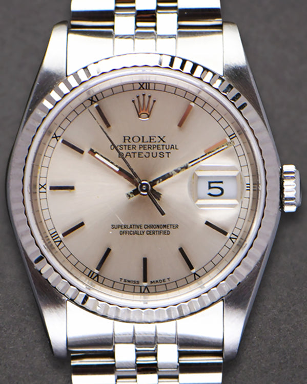 Rolex Datejust 36MM Silver Dial Jubilee Bracelet (16234)