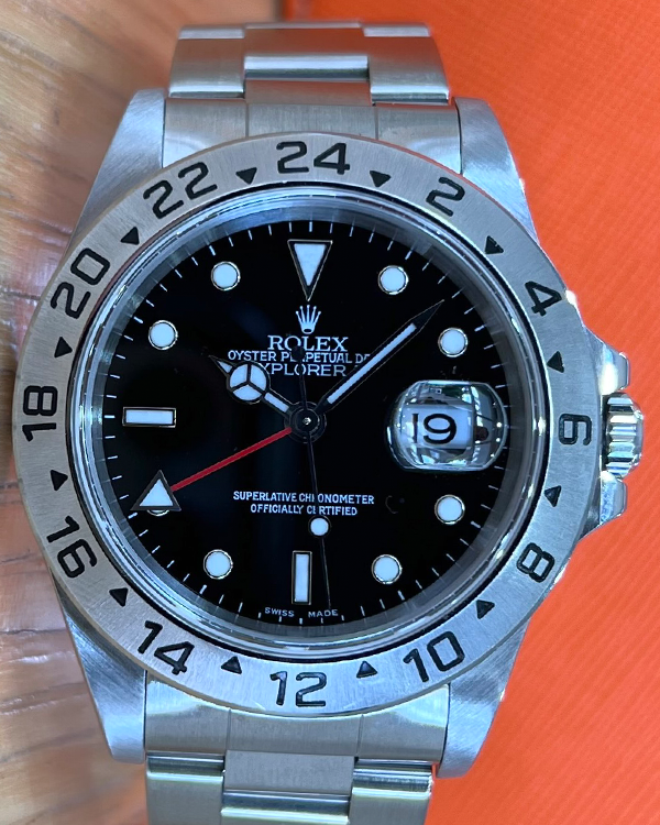 2000 Rolex Explorer II 40MM Steel Black Dial (16570)