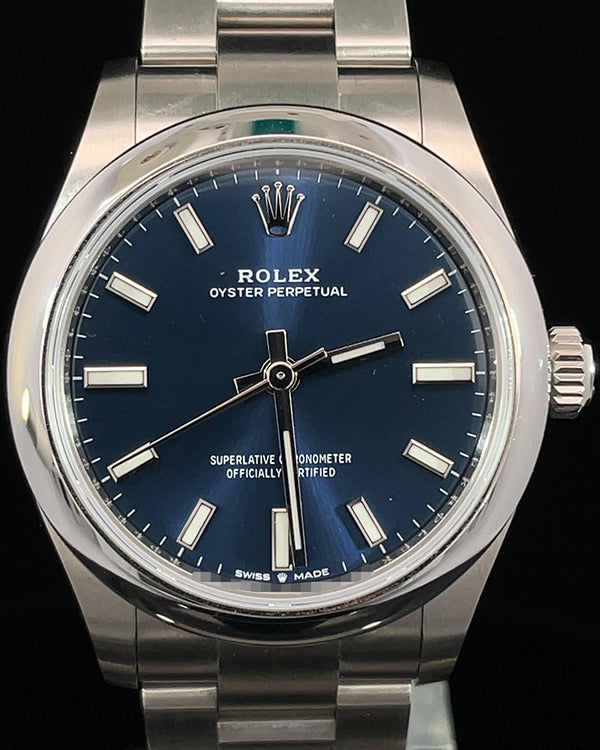 2022 Rolex Oyster Perpetual 31MM Blue Dial Oyster Bracelet (277200)