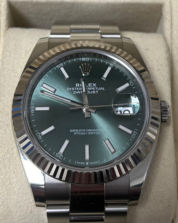 2023 Rolex Datejust 41MM Green Dial Oyster Bracelet (126334)