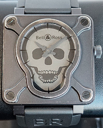 Bell & Ross BR 01-92 Airborne II Skull 46MM Black Dial Rubber Strap (BR01-92-S)