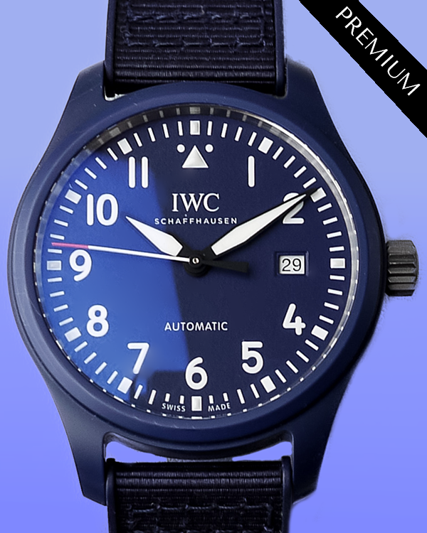 2021 IWC Schaffhausen Pilot "Laureus Sport for Good" L.E. 41MM Blue Dial Rubber/Textile Strap (IW328101)