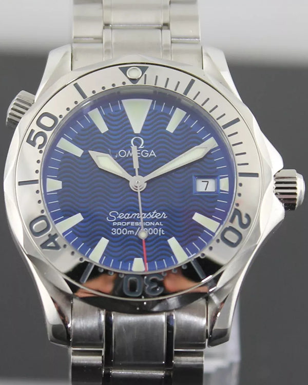 Omega Seamaster Diver 300M 36.25MM Quartz Blue Dial Steel Bracelet (2263.80.00)