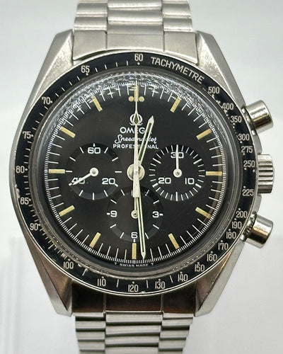 Omega Speedmaster Professional Moonwatch 42MM Black Dial Steel Bracelet (145.022)