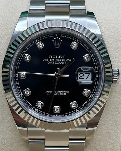 2022 Rolex Datejust 41MM Black Dial Oyster Bracelet (126334)