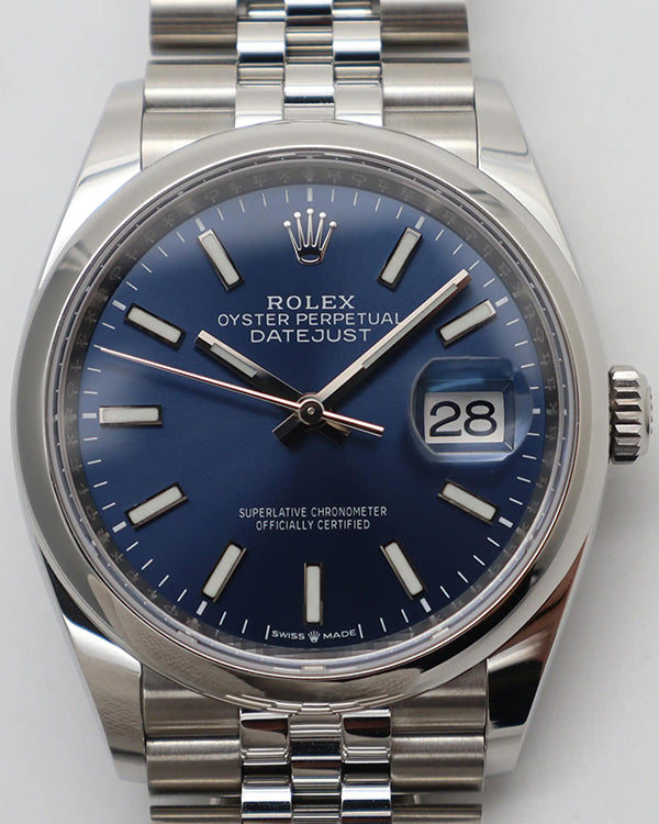 2023 Rolex Datejust 36MM Blue Dial Jubilee Bracelet (126200)