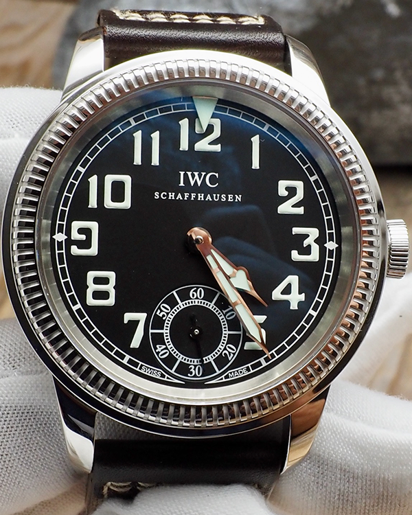 IWC Schaffhausen Pilot 44MM Black Dial Leather Strap (IW325401)