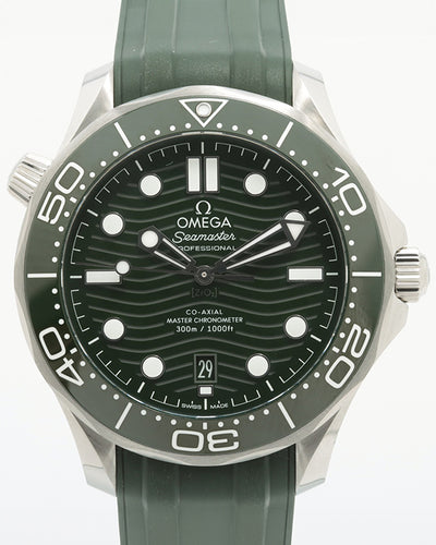 2023 Omega Seamaster Diver 300M "Seaweed" 42MM Green Dial Rubber Strap (210.32.42.20.10.001)