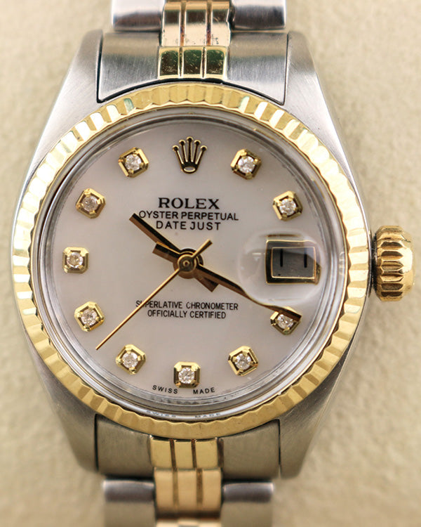 1979 (6.1 Mil Serial) Rolex Lady-Datejust 26MM Aftermarket White Dial Two-Tone Jubilee Bracelet (6917)