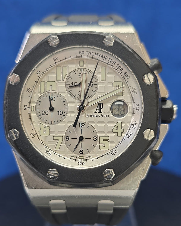 Audemars Piguet Royal Oak Chronograph 42MM White Dial Rubber Strap (25940SK.OO.D002CA.01.A)