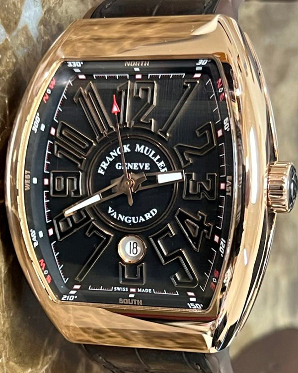 2015 Franck Muller Vanguard 44MM  Gray Dial Black Strap (V 45 SC DT 5N NR)