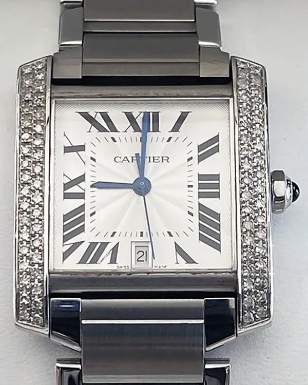 Cartier Tank Française 28X32MM Silver Dial Steel Bracelet (W51002Q3)