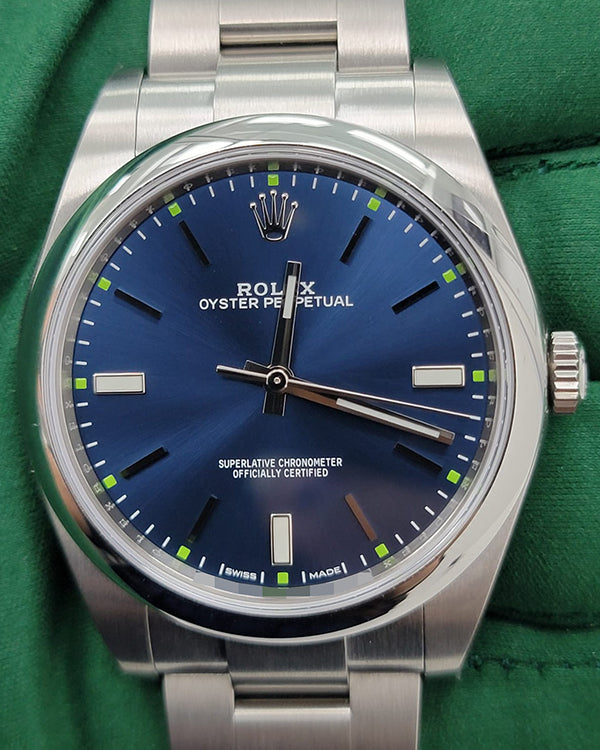 2019 Rolex Oyster Perpetual 39MM Blue Dial Oyster Bracelet (114300)