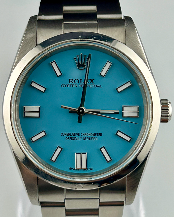 Rolex Air-King 34MM Aftermarket Tiffany Blue Dial Oyster Bracelet (14000)