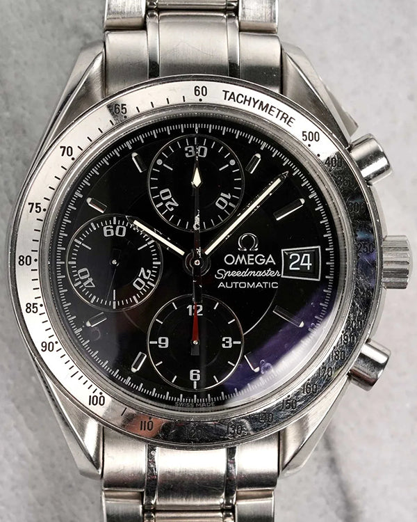 1999 Omega Speedmaster Date 39MM Black Dial Steel Bracelet (3513.50)