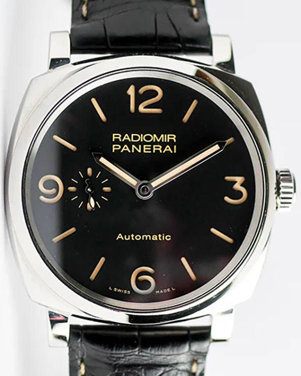 Panerai Radiomir 1940 3 Days Automatic 42mm Black Dial Leather Strap (PAM00620)