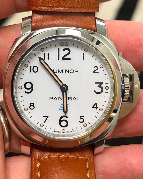 2019 Panerai Luminor Base Logo White Dial Leather Strap (PAM00775)