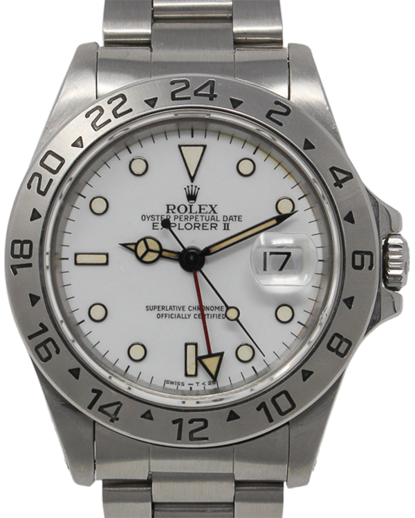 1990 (E Serial) Rolex Explorer II "Polar" 40MM White Dial Oyster Bracelet (16570)