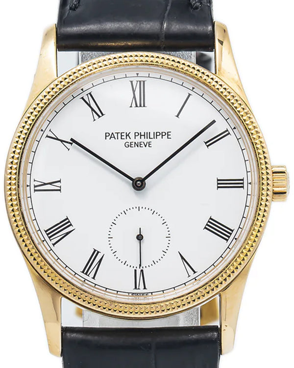 Patek Philippe Calatrava 31MM White Dial Leather Strap (3796J)