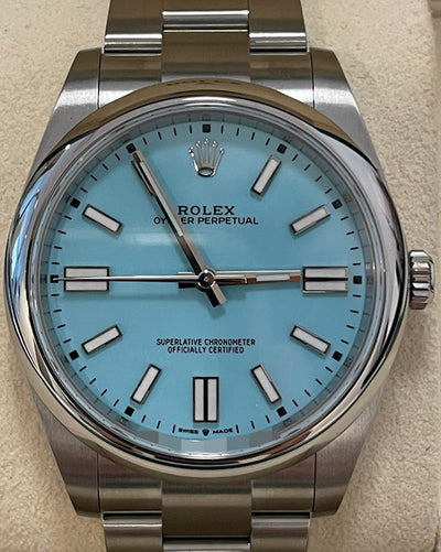 Rolex Oyster Perpetual 41MM Tiffany Blue Dial Steel Oyster Bracelet (124300)