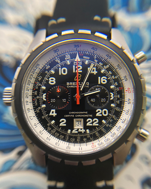 Breitling Chrono-Matic Limited Edition 44MM Black Dial Leather Strap (A2236013/B817)