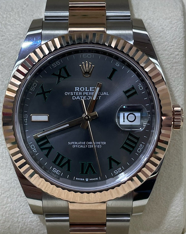 Rolex Datejust "Wimbledon" 41MM Slate Dial Two-Tone Bracelet (126331)