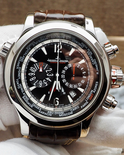 Jaeger-LeCoultre Master Compressor Extreme World Chronograph 46MM Black Dial Leather Strap (176.84.70)