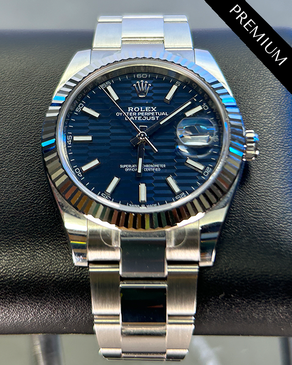 2023 Rolex Datejust 41MM Blue Motif Dial Oyster Bracelet (126334)