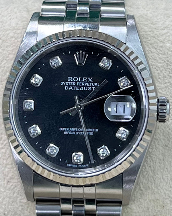 Rolex Datejust 36MM Black Dial Jubilee Bracelet (16234G)