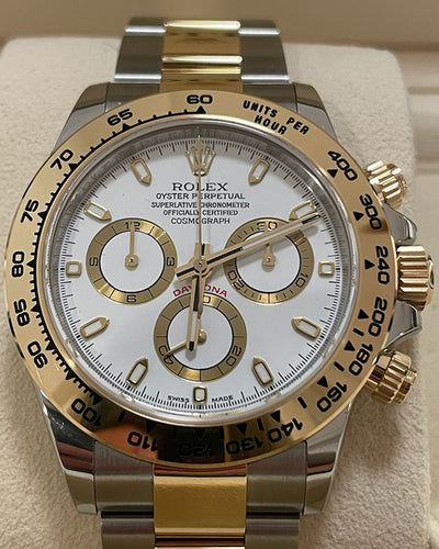 2023 Rolex Cosmograph Daytona 40MM White Dial Two-Tone Bracelet (116503)