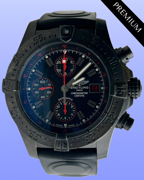 No Reserve - 2014 Breitling Avenger Skyland Blacksteel L.E. 45MM Black Dial Rubber Strap (M133802C/BC73)