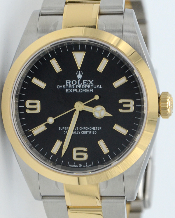 2022 Rolex Explorer 36MM Black Dial Two-Tone Bracelet (124273)