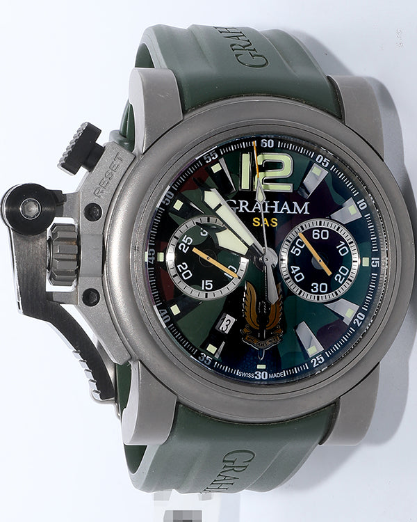 Best Graham Ruber Straps Graham Chronofighter Oversize 46MM Green Dial Rubber Strap (20VATCO ...